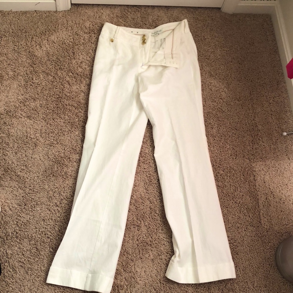Banana Republic White Jackson Fit Pants